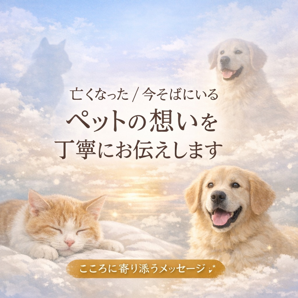 亡くなった／今いるペットの想いを丁寧にお伝えします ただいまモニター募集中　3名15000円　レビュー必須 イメージ1