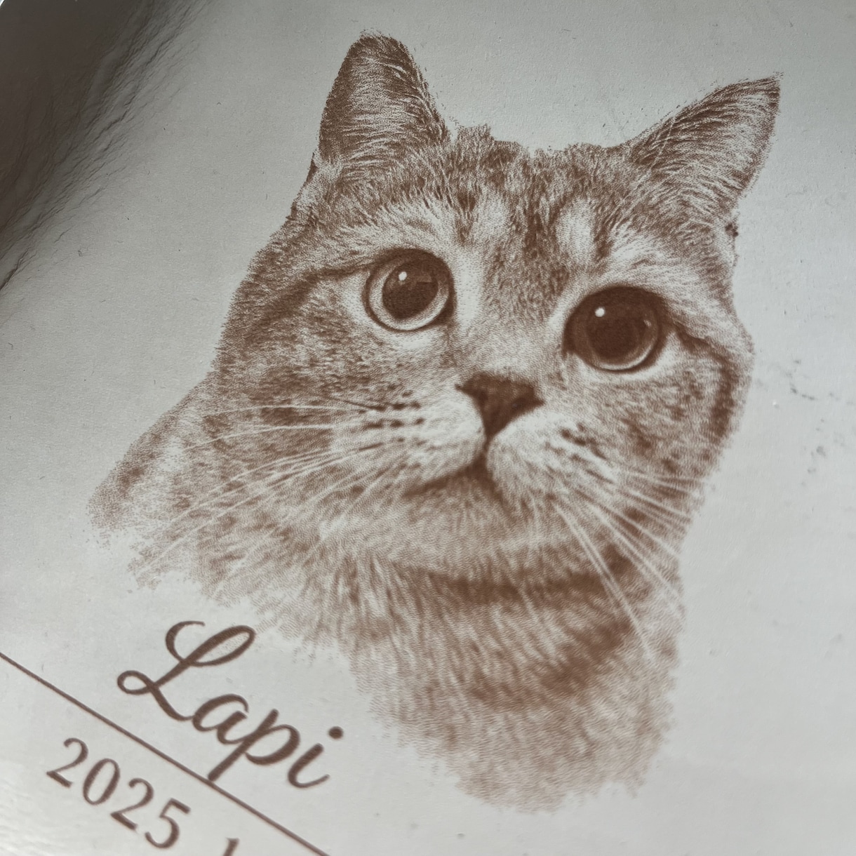 ペットを彫刻したうちの子レザートレイ作成します 本革に愛犬・愛猫を刻印｜名入れ・記念日入り｜メモリアルギフト イメージ8