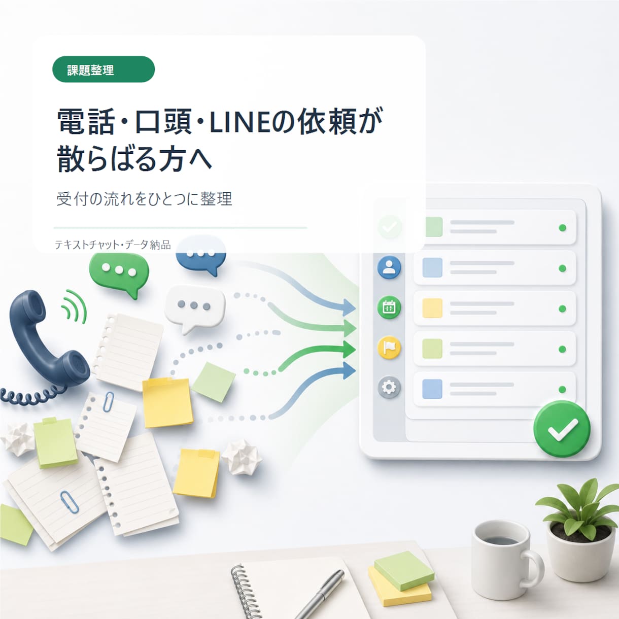 LINE受付アプリを設計します LINE依頼受付と担当通知を整理 イメージ2