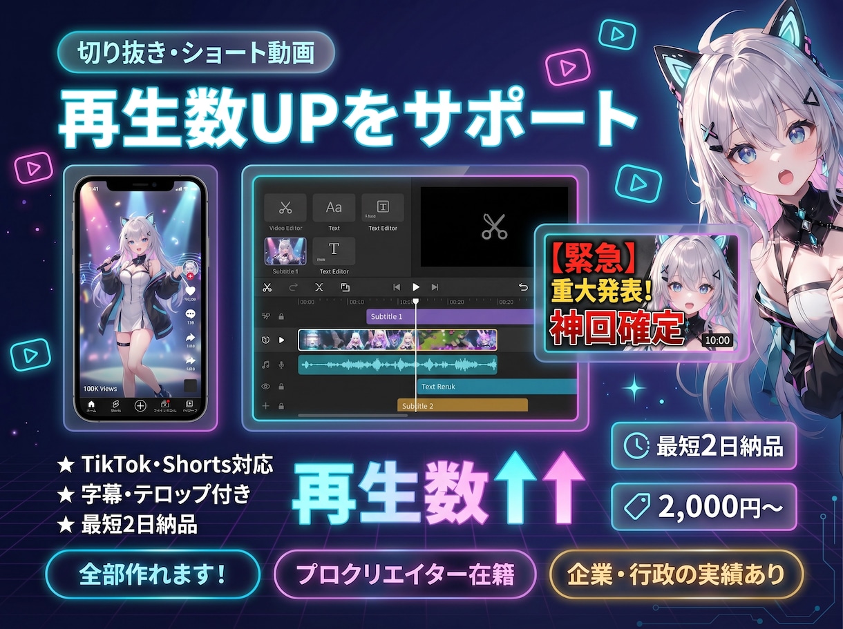 後発Vtuber制作と配信活動に必要な素材作ります 配信画面/背景/ネームロゴ/離席中/待機中/OP/EDセット イメージ11