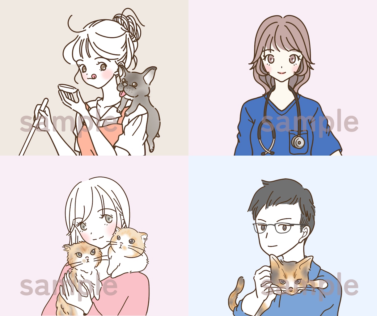 おしゃれなSNSアイコンイラスト描きます SNS/手書き/商用OK/アイコン/ブログ/挿絵 イメージ7