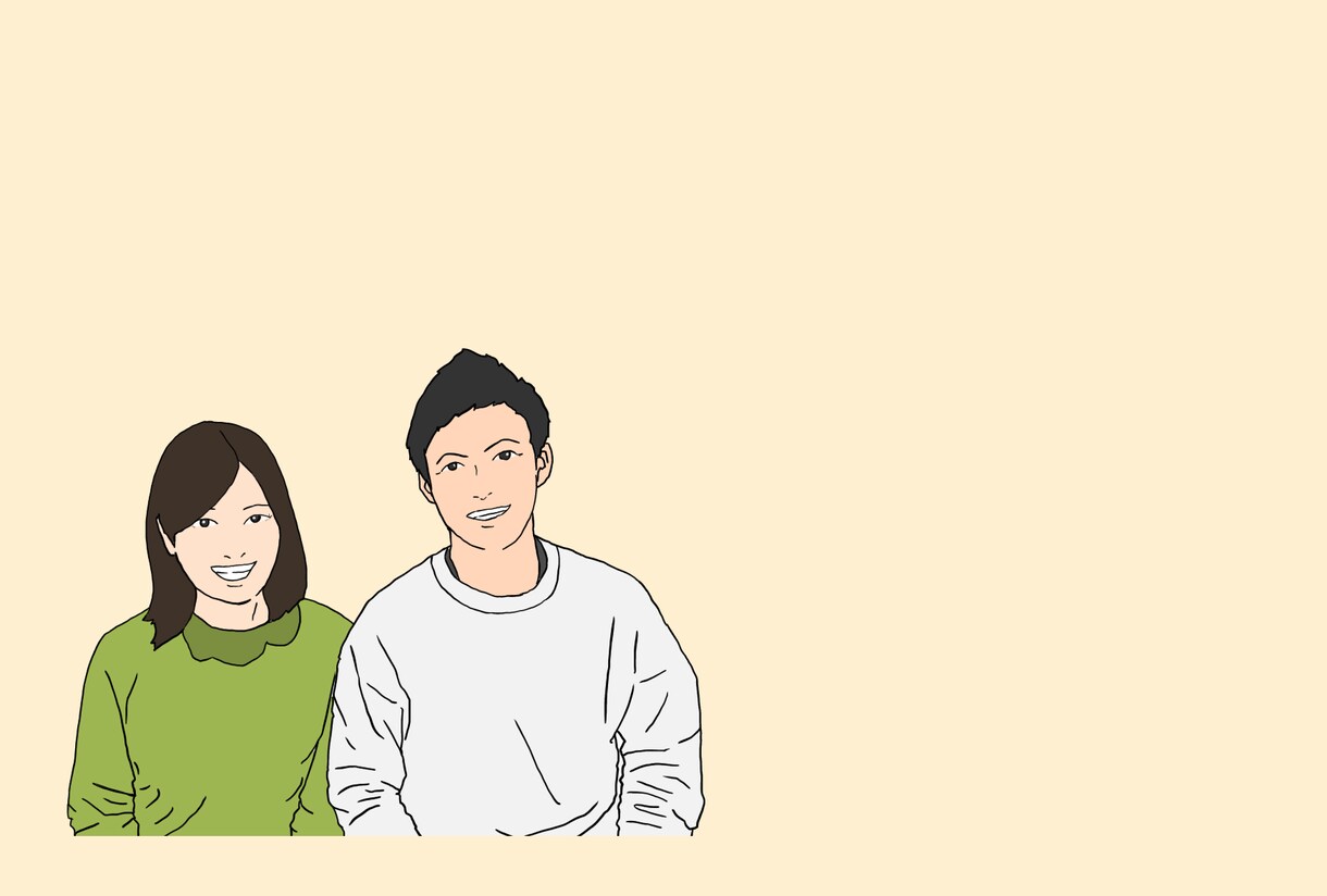 文字入れ無料★カップルの似顔絵を描きます 【実績1000名以上】記念日にピッタリ♪ イメージ10