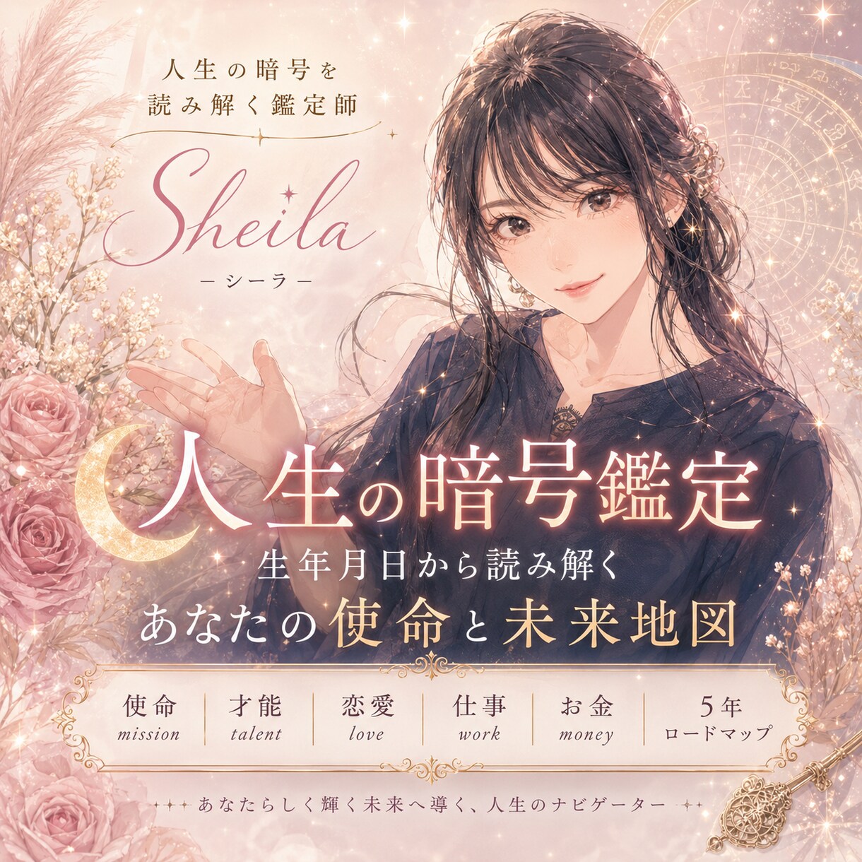 生年月日から人生の暗号を読み解きます 使命・才能・恋愛・仕事・豊かさのロードマップ鑑定 イメージ1