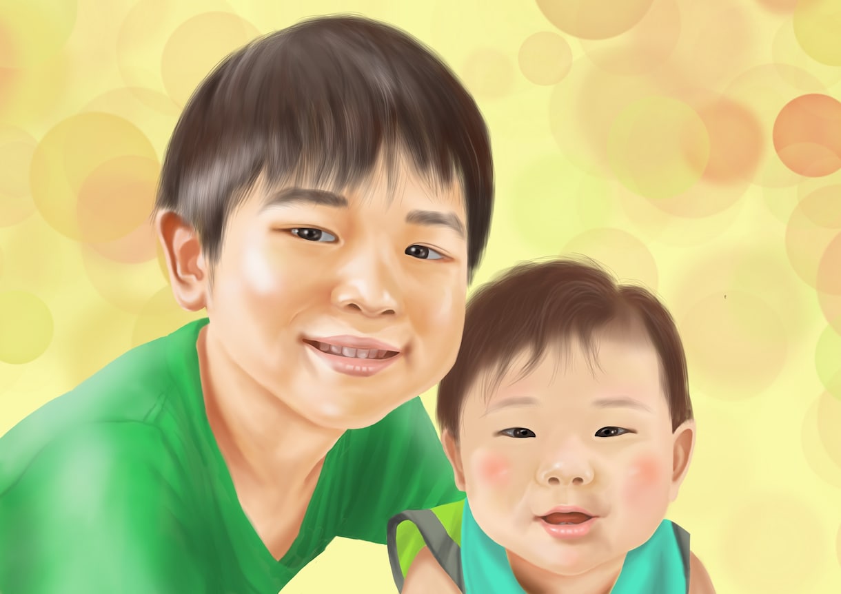 赤ちゃん、お子さんのリアルな似顔絵描きます 成長の記念に、プレゼントに、いかがでしょうか イメージ1