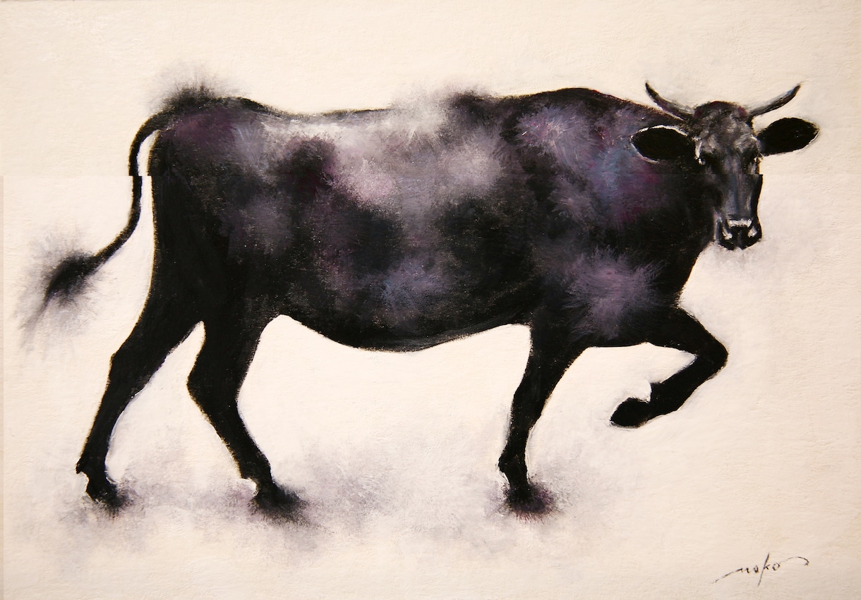 アナログな墨絵水彩風やモノトーン系の絵画を描きます 現代アート的な滲み表現やシルエット画など単体限定の特別版です イメージ6
