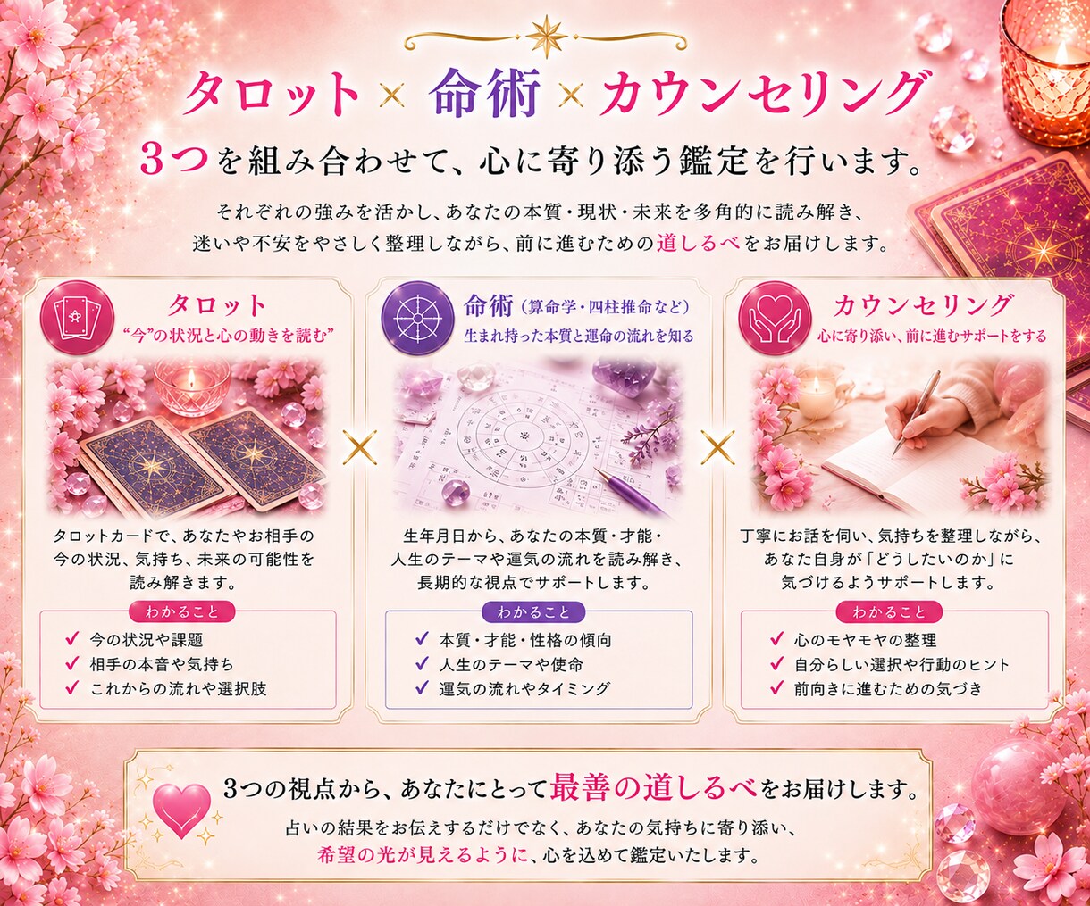 お悩みを丁寧に読み解く「心ほどき鑑定」します 占い×心理カウンセリング絡まった気持ち一緒にほどいていきます イメージ4