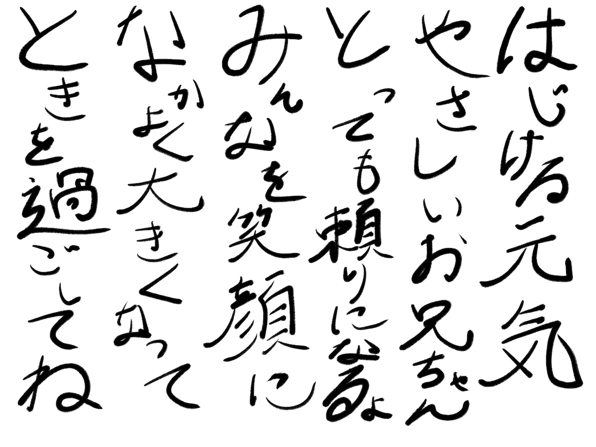 あいうえお・おなまえ作文！プレゼント用に書きます その人、兄弟、恋人、家族のイメージにあった作文作ります！ イメージ2