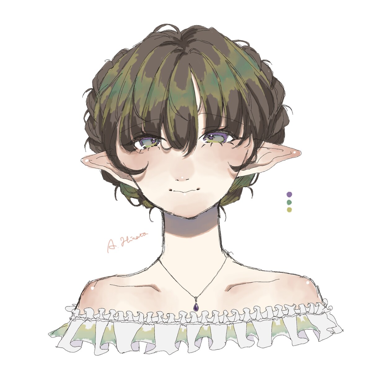 女の子のアイコンをお作りいたします お好きなカラー3色をメインに女の子のアイコンを描きます。 イメージ1