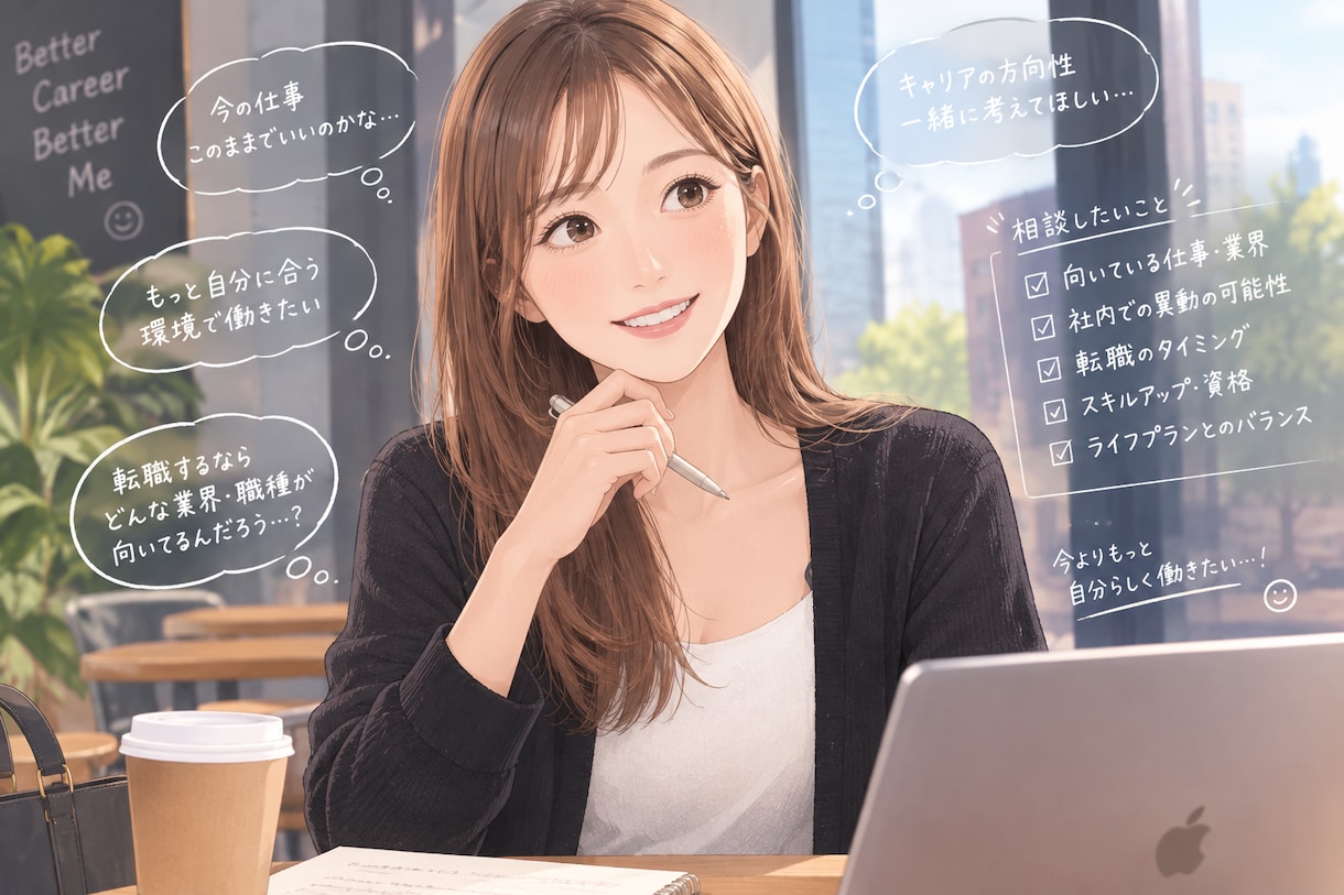 20代のキャリア相談｜一緒に整理します 20代で大手企業3社を経験中の私だからこそ相談にのれます！ イメージ1