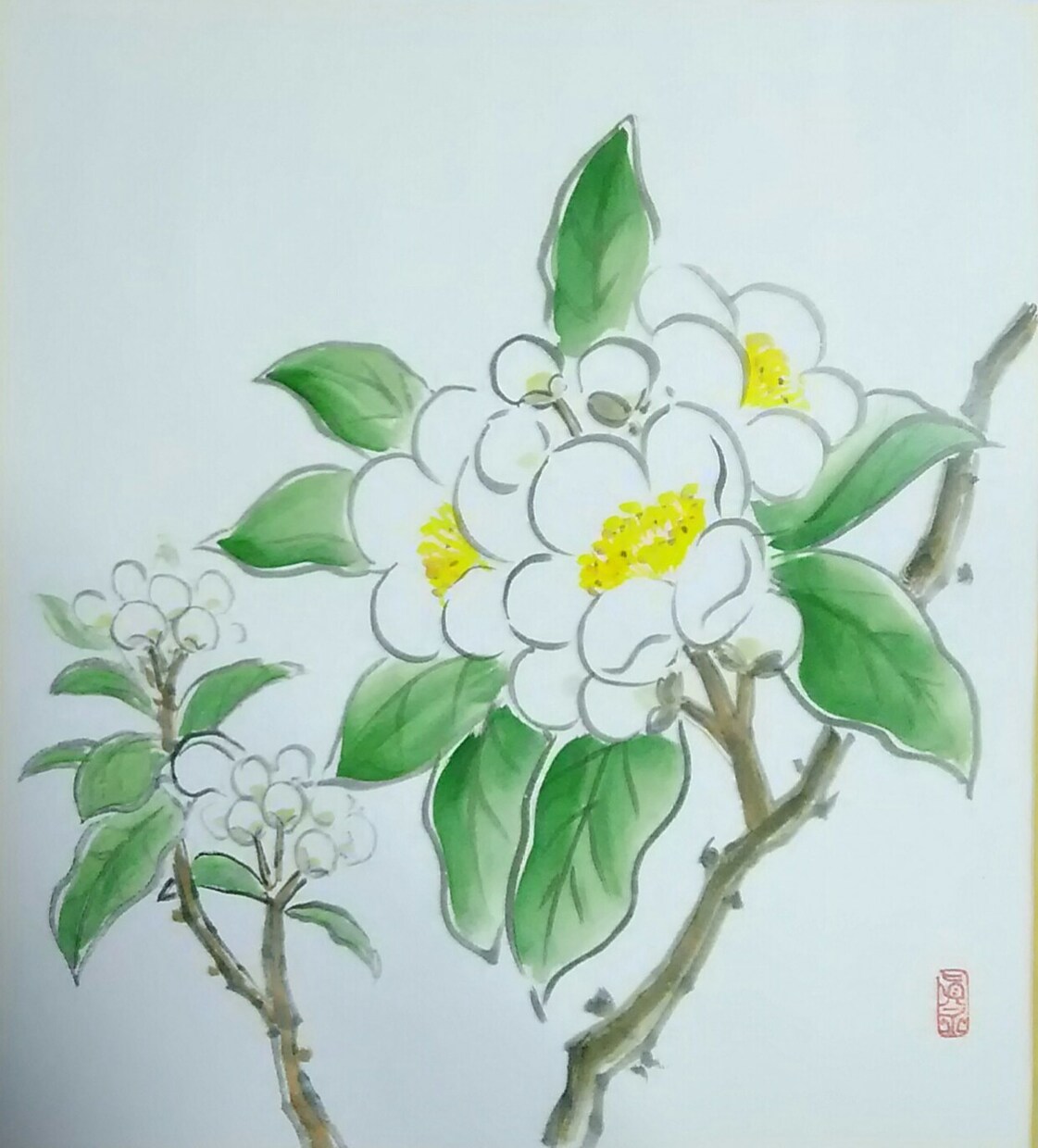 大色紙サイズ★和風絵画イラスト描きます 墨彩画・水墨画・戯画・絵葉書。いろいろな絵柄でオーダーメイド イメージ5