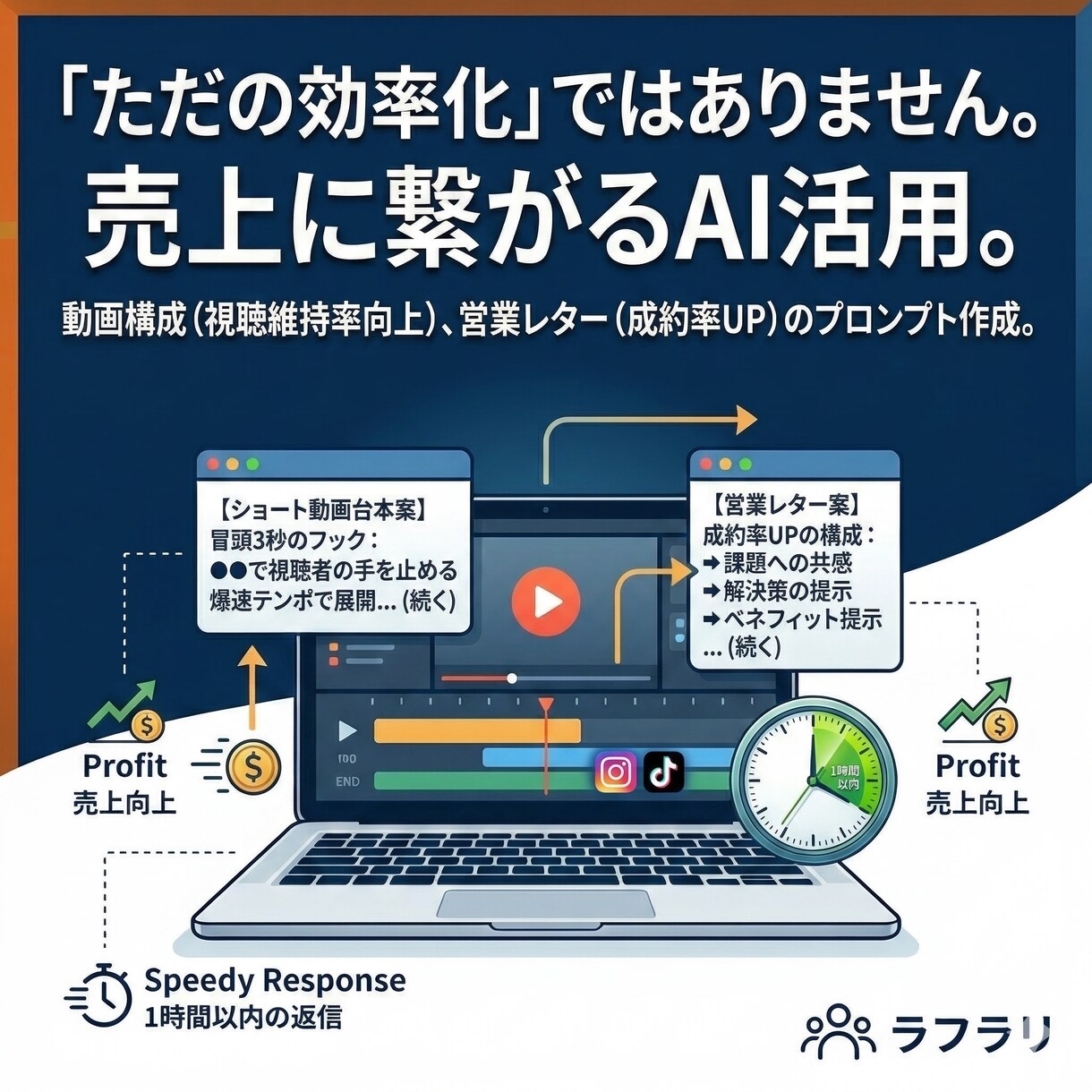 実務経験者が伴走！AI活用による業務効率化をします 営業・マーケのプロが提案。AIで「浮いた時間」を成果に変える イメージ3