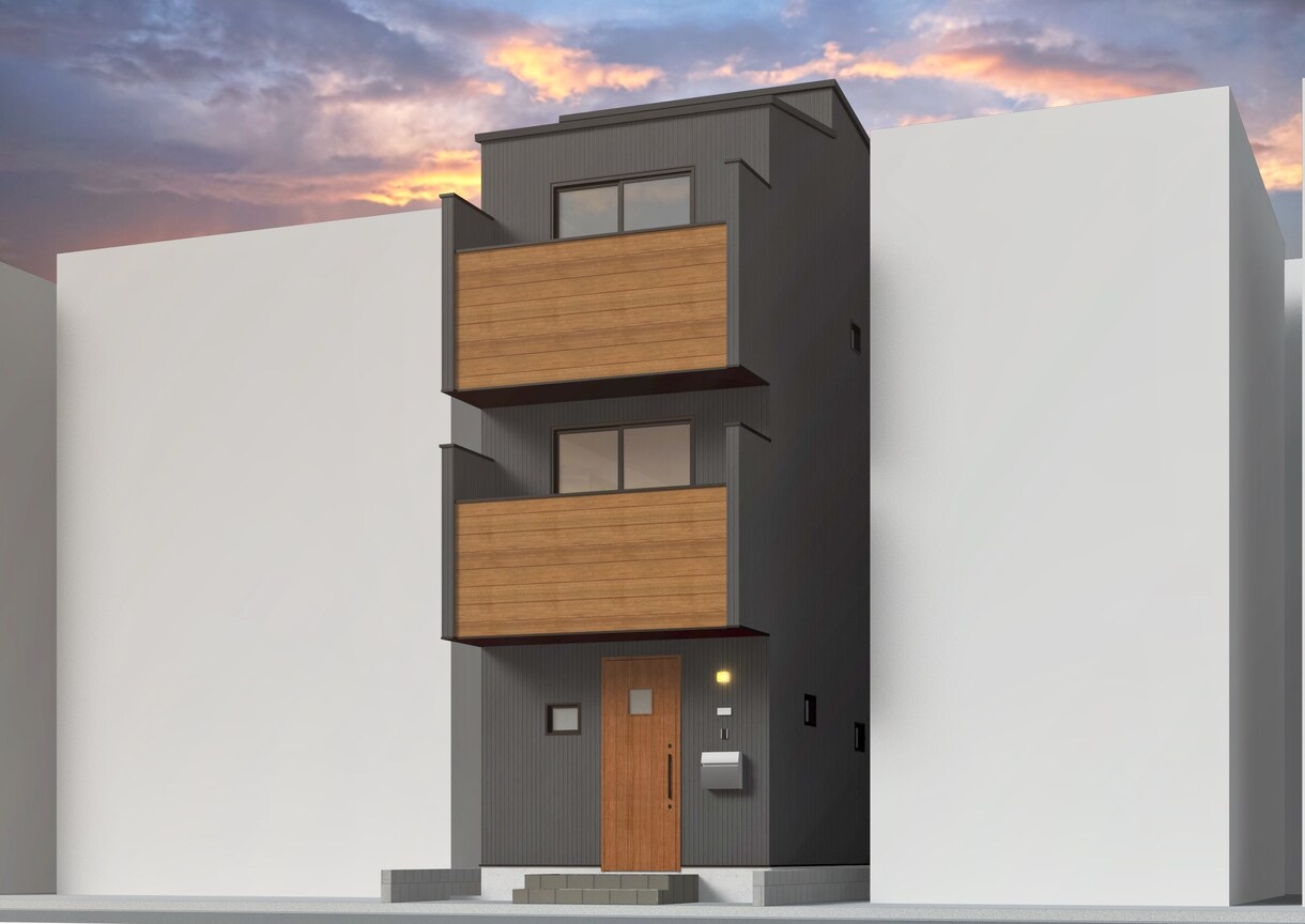 戸建住宅の外観３Dパースを作成致します 平面上の建物を立体図としてイメージいただけます。 イメージ6