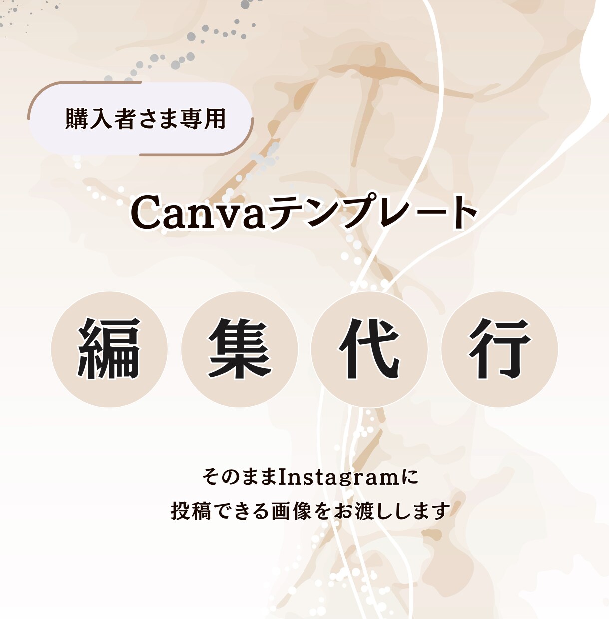 購入者さま専用｜Canvaテンプレ編集代行します そのままInstagramに投稿できる画像をお渡しします イメージ1