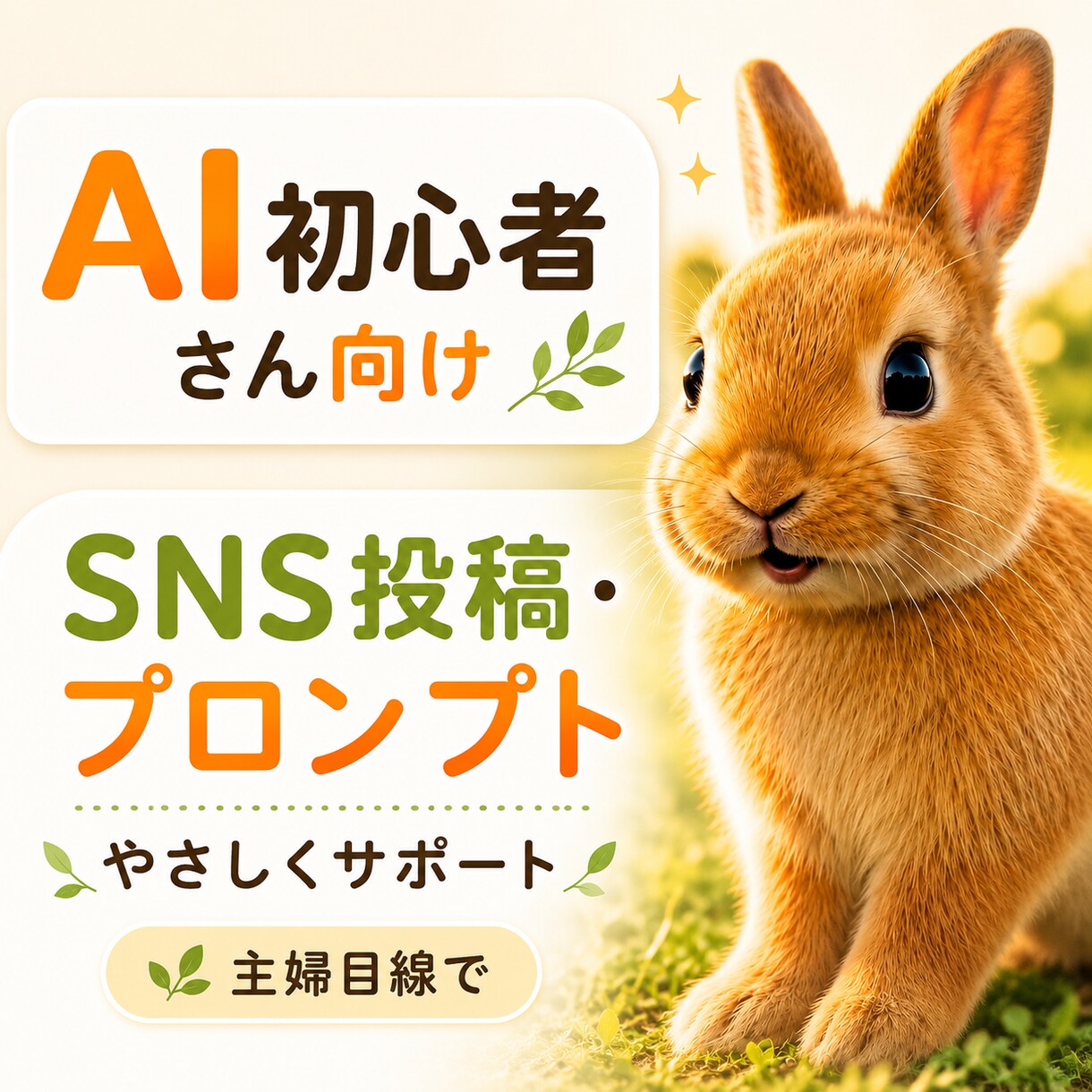 初心者さん向けにSNS投稿文・プロンプトを整えます 何を入力したらいいか分からない方へ。主婦目線でサポートします イメージ1