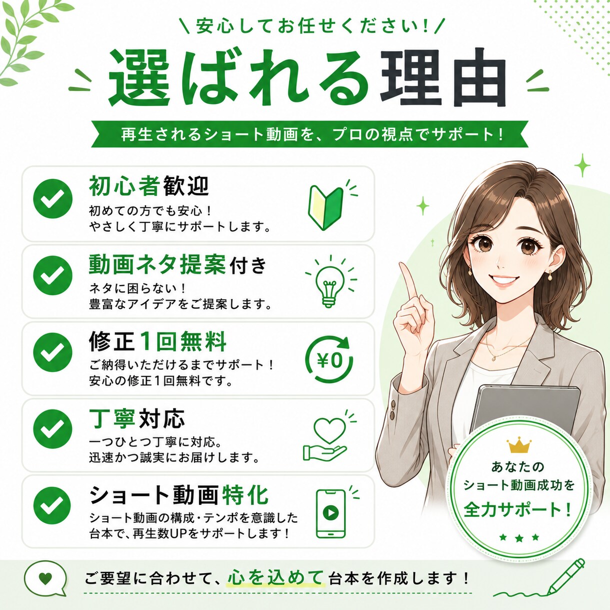 AIショート動画の台本を作成しますます TikTok・リール・YouTube Shorts対応 イメージ5