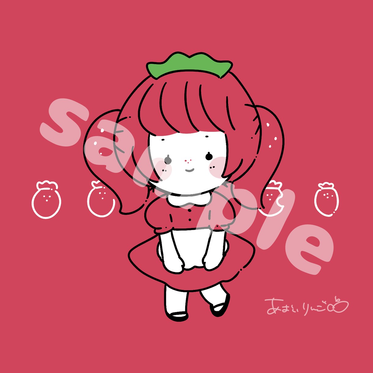 ワンカラーのシンプルな手描き風イラスト制作します ゆるくてシンプルなのにインパクト大のオススメタッチです！ イメージ4