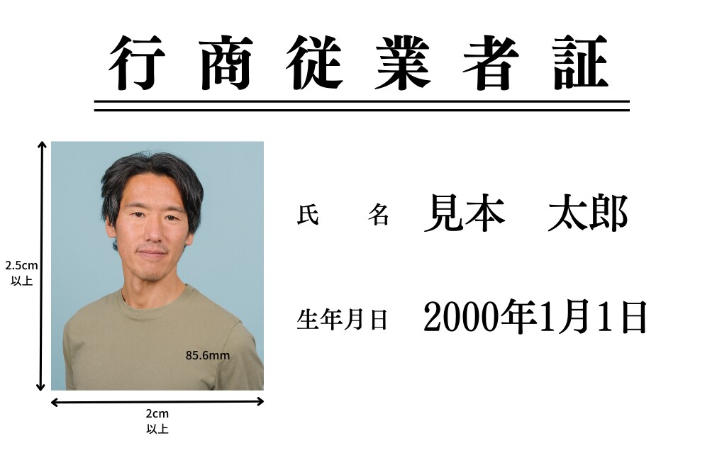 古物商【行商従業者証】最安値で作成します プラスチックカードの行商従業者証を作成します。古物商の方必須 イメージ3