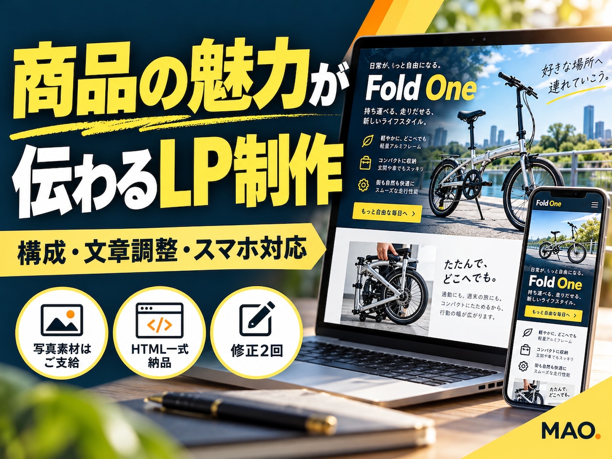 商品の強みが伝わる物販向けLPを制作します 目玉を大きく。写真を生かす構成・スマホ対応 イメージ1
