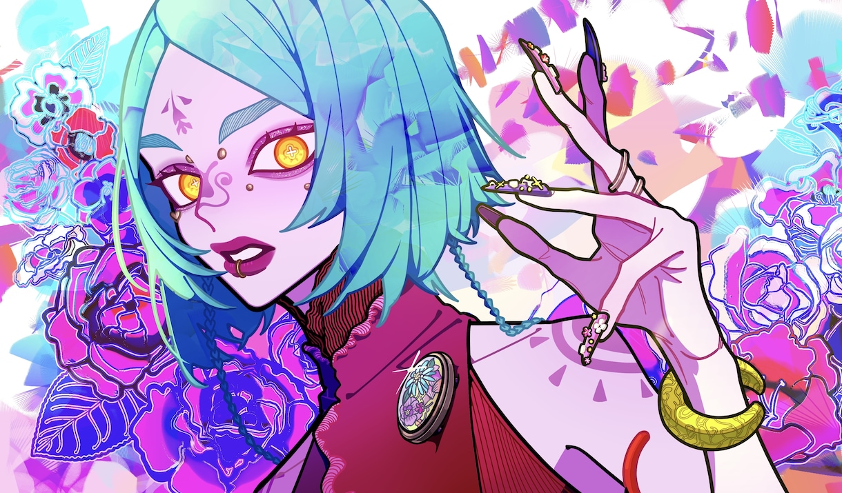 パキッとした絵柄でイラスト描きます MVイラスト・キャラデザ・商品パッケージ等にも是非！ イメージ2