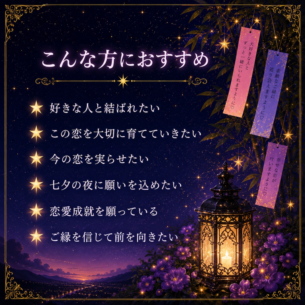 七夕恋愛成就タロットで願いを後押しします 七夕に願いを込めてみませんか？ イメージ5