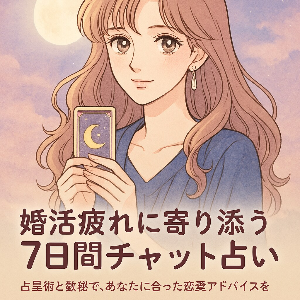 婚活疲れの心を整える7日間チャット占いします 婚活疲れに星と数秘の恋愛アドバイス！疲れた心に寄り添います イメージ1