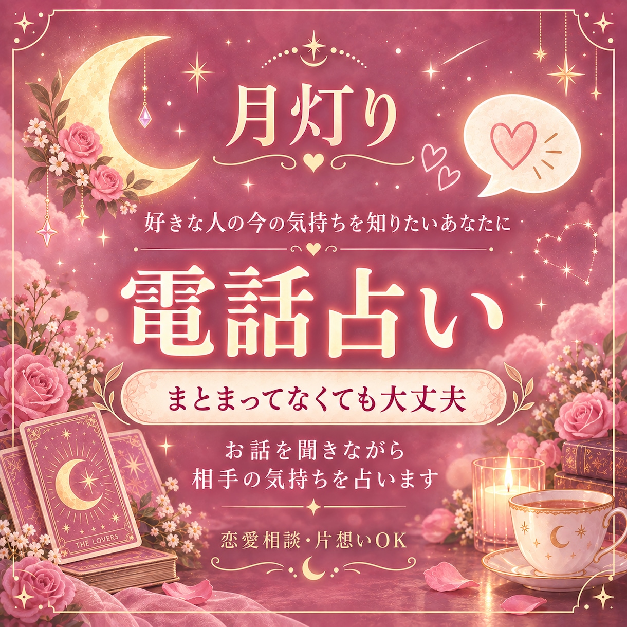恋のお悩み。気になるあの人の気持ちを占います 片思い・復縁相談OK。相手の気持ちを知ってスッキリしませんか イメージ1