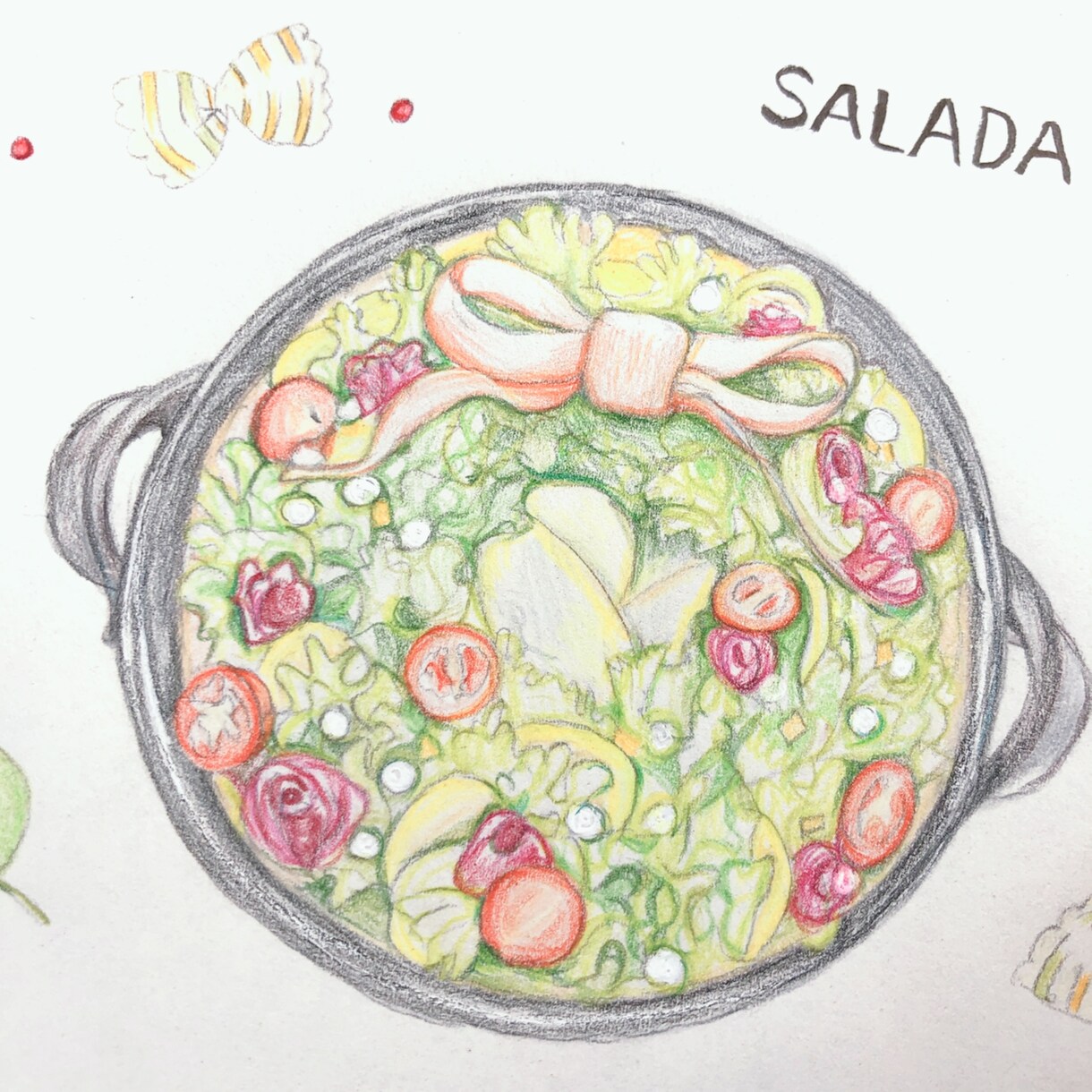 cafeのイラストを色鉛筆で描きます 色鉛筆で、手描きイラストです色鉛筆の優しいタッチのイラスト イメージ2