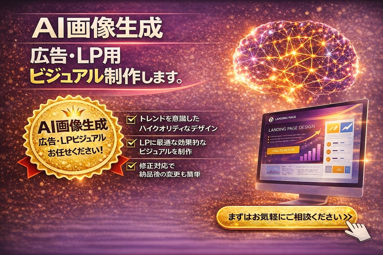 AI画像生成｜広告・LP用ビジュアル制作しますます Adobe Fireflyで高品質AI画像生成 イメージ1