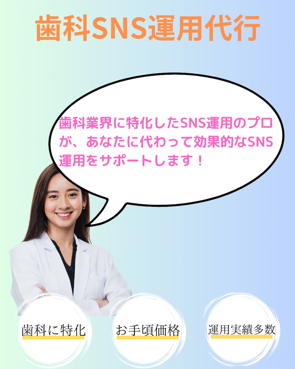 歯科医院向けのSNS（インスタ等）の運用代行します 貴医院の魅了をSNSに強い私たちが発信します イメージ1