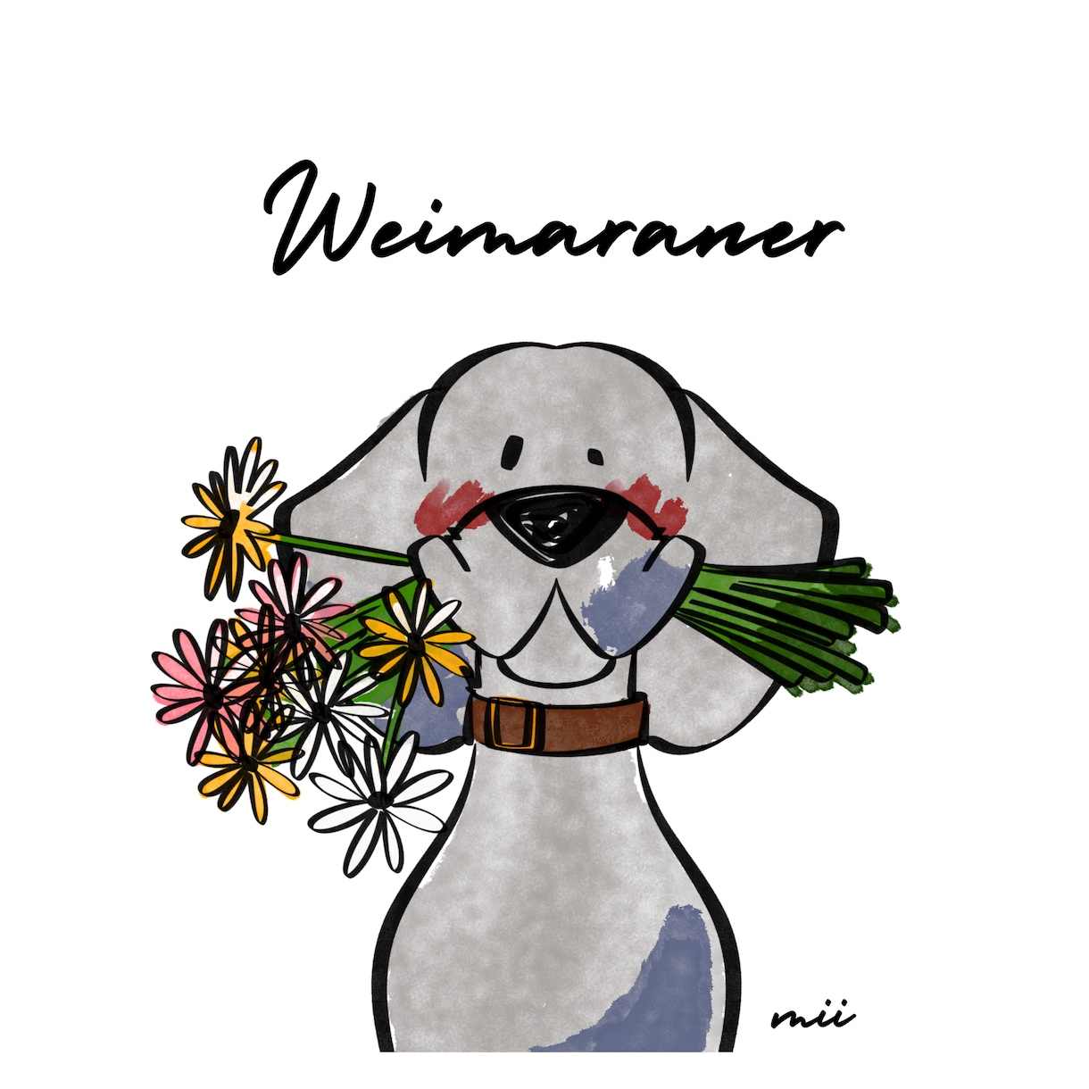 世界に一つだけの愛犬イラスト描きます 大切な家族の一員の宝物になりますように。 イメージ4