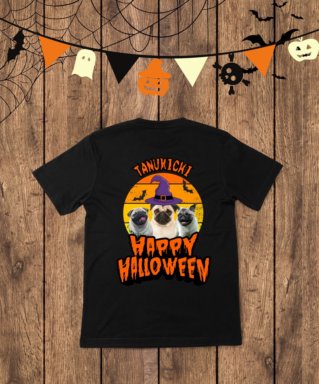 秋得 写真3枚ハロウィンTシャツ製作→納品します 【10月15日までの特価】写真3枚名前を入りTシャツ送ります イメージ1