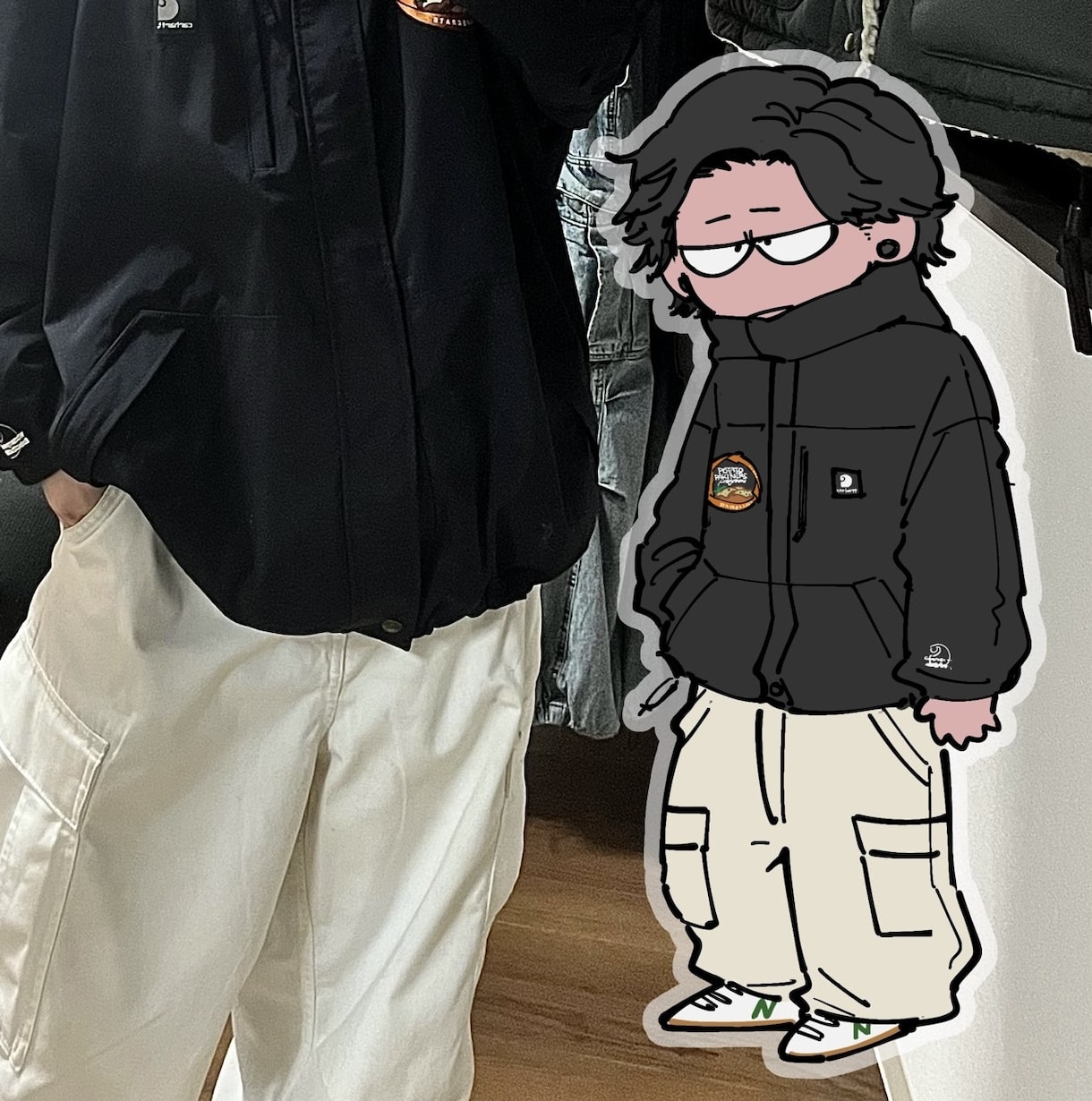 デフォルメイラスト描きます 服、髪、ピアスなど忠実に再現します。お気軽にどうぞ！ イメージ4