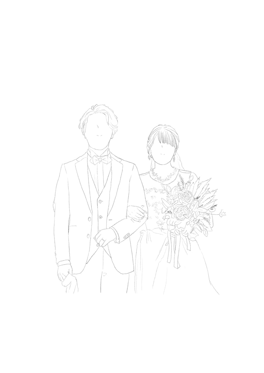 ウェルカムボードなどに使えるイラスト制作します ペーパーアイテムをオシャレなウェディングイラストで♡ イメージ2