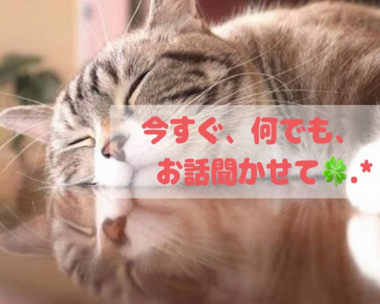 あなたのお気持ち、寄り添って聞かせていただきます ちょこっとだけもOK✩.*˚お待ちしてます‎|•'-'•)و イメージ1