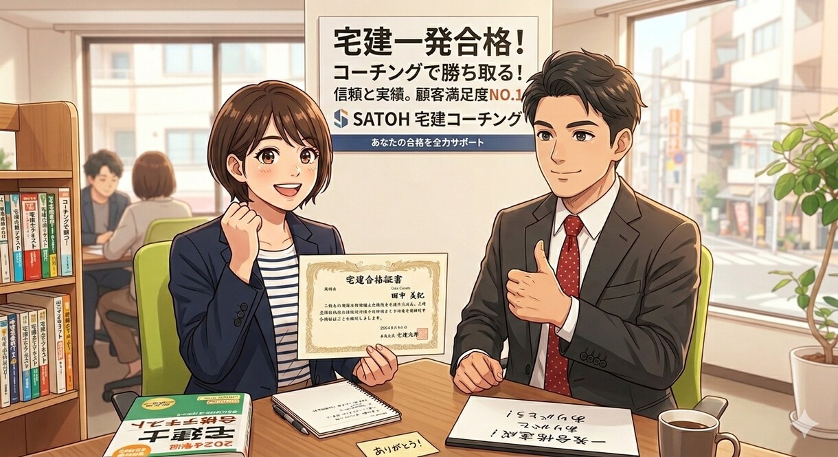 宅建一発合格45点した私が勉強計画を一緒作ります 忙しい社会人向けの勉強法あなた専用の合格ロードマップ作成 イメージ1