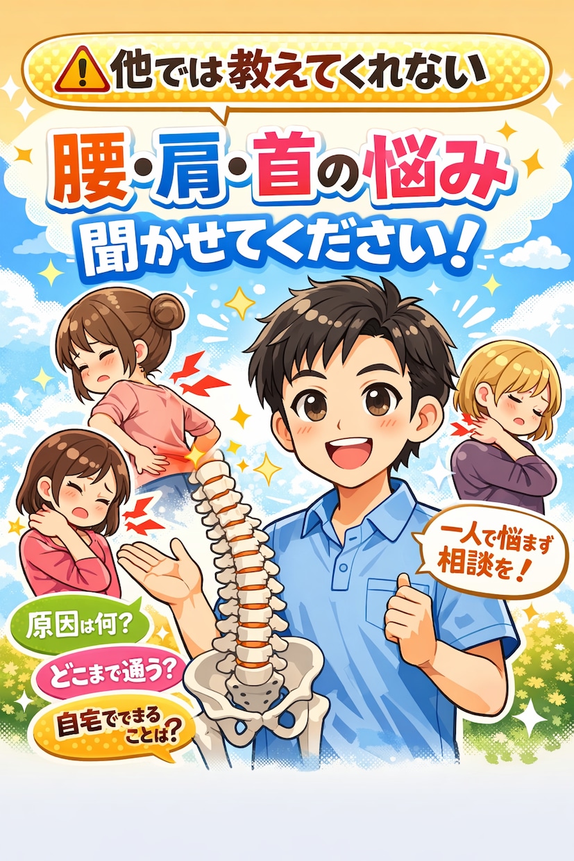 整体やもみほぐしの通い方教えます 今の通い方、一度整理しませんか？ イメージ1