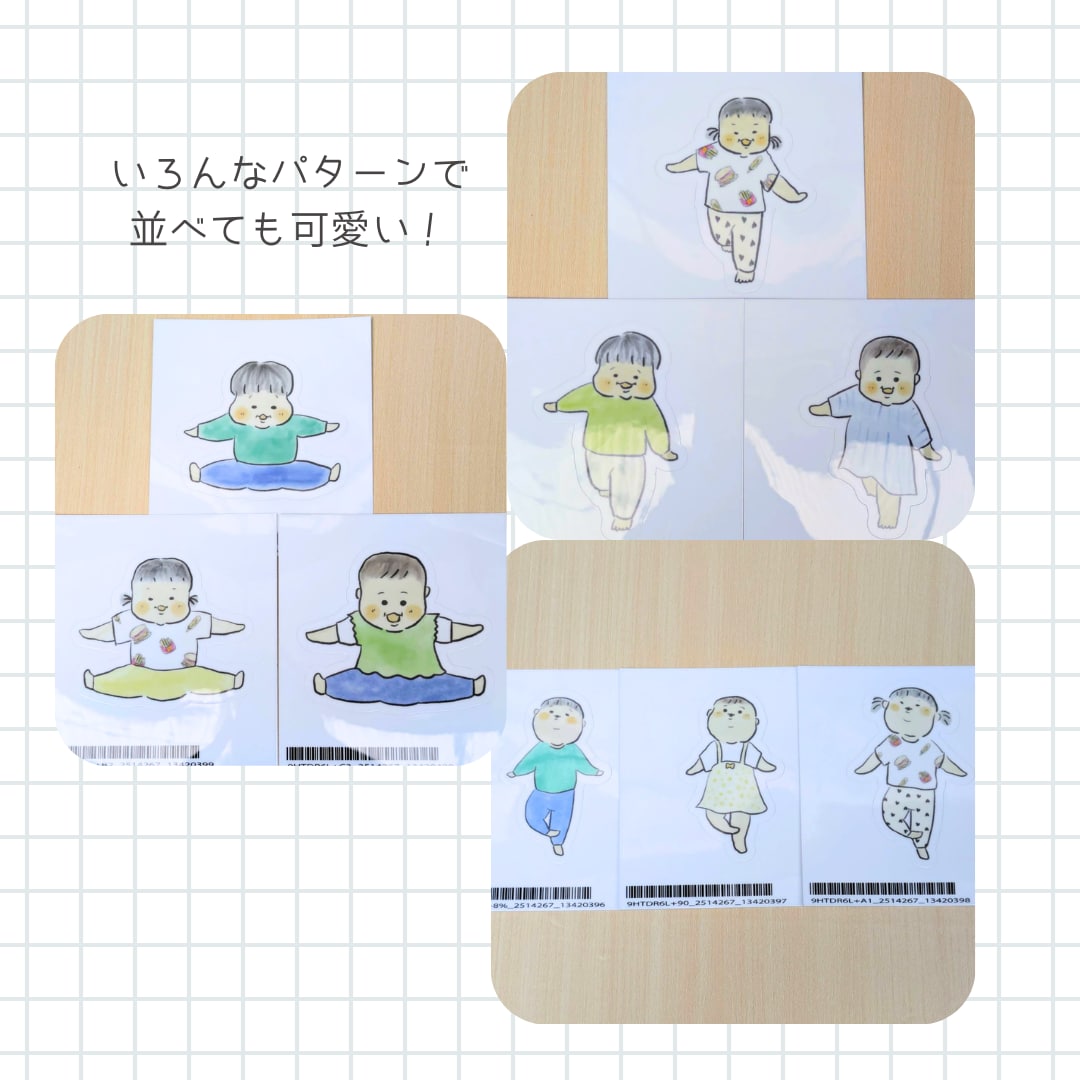 うちの子アクリルキーホルダー＆ステッカー制作ます 我が子の似顔絵アクリルキーホルダーとステッカーを制作します。 イメージ5