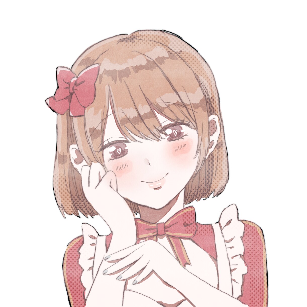 少女漫画系の可愛らしいアイコン描きます キラキラでサラサラでうるうるなイラストをお探しの方どうぞ！ イメージ7