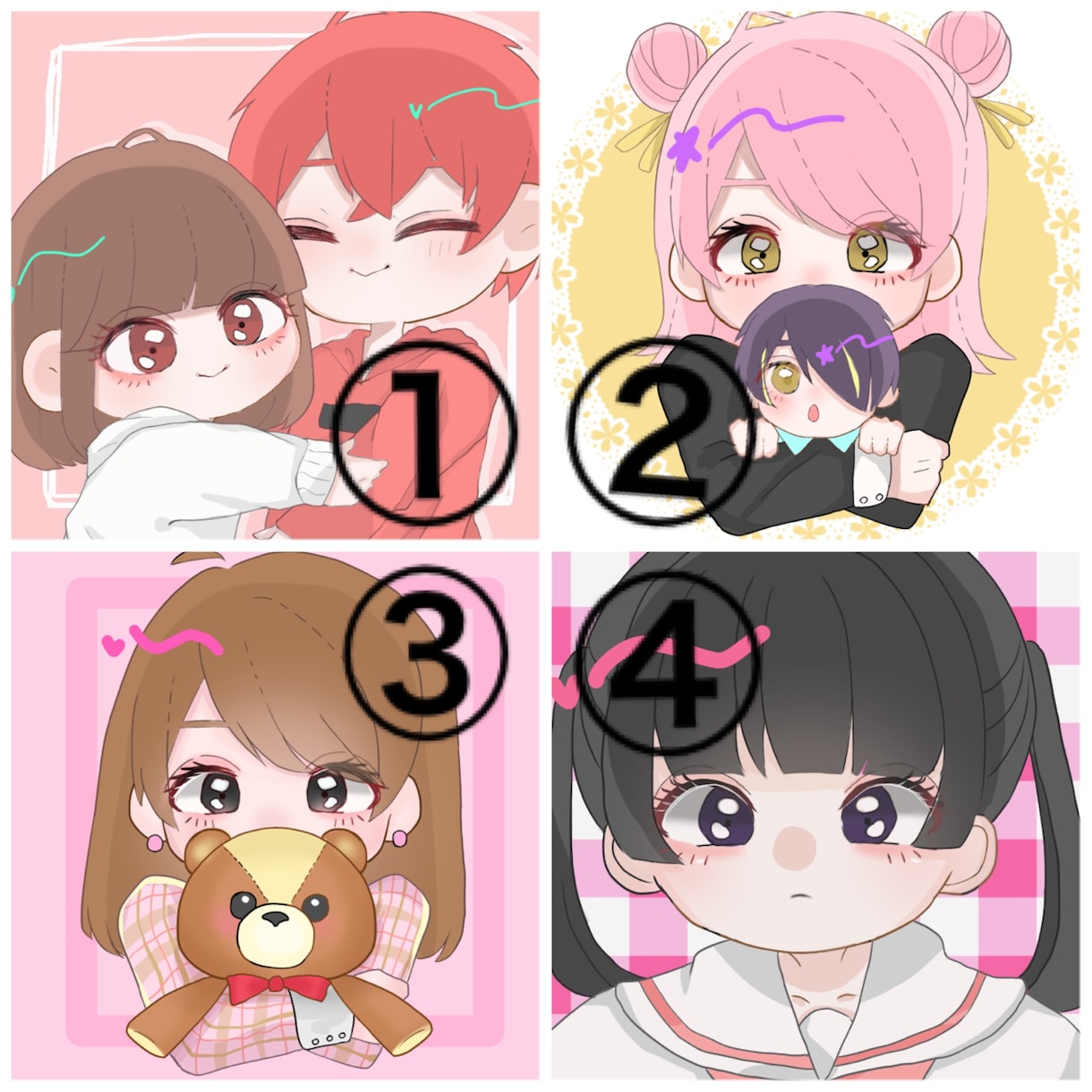 SNSで使えるアイコンお描きします 夢女子さんにオススメ！推し様との夢絵アイコンお描きします イメージ2