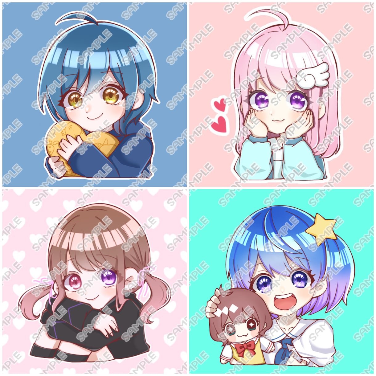 SNSで使えるアイコンイラスト描きます ぱっちりした目の可愛らしいキャラクターが得意です！ イメージ2