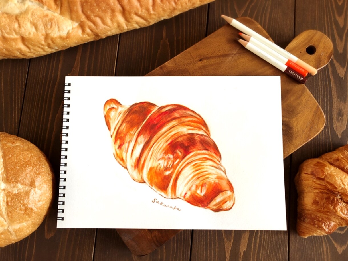 イラストやロゴデザイン、似顔絵を色鉛筆で描きます 食べ物、植物、似顔絵を主に色鉛筆でかわいく描いています。 イメージ4