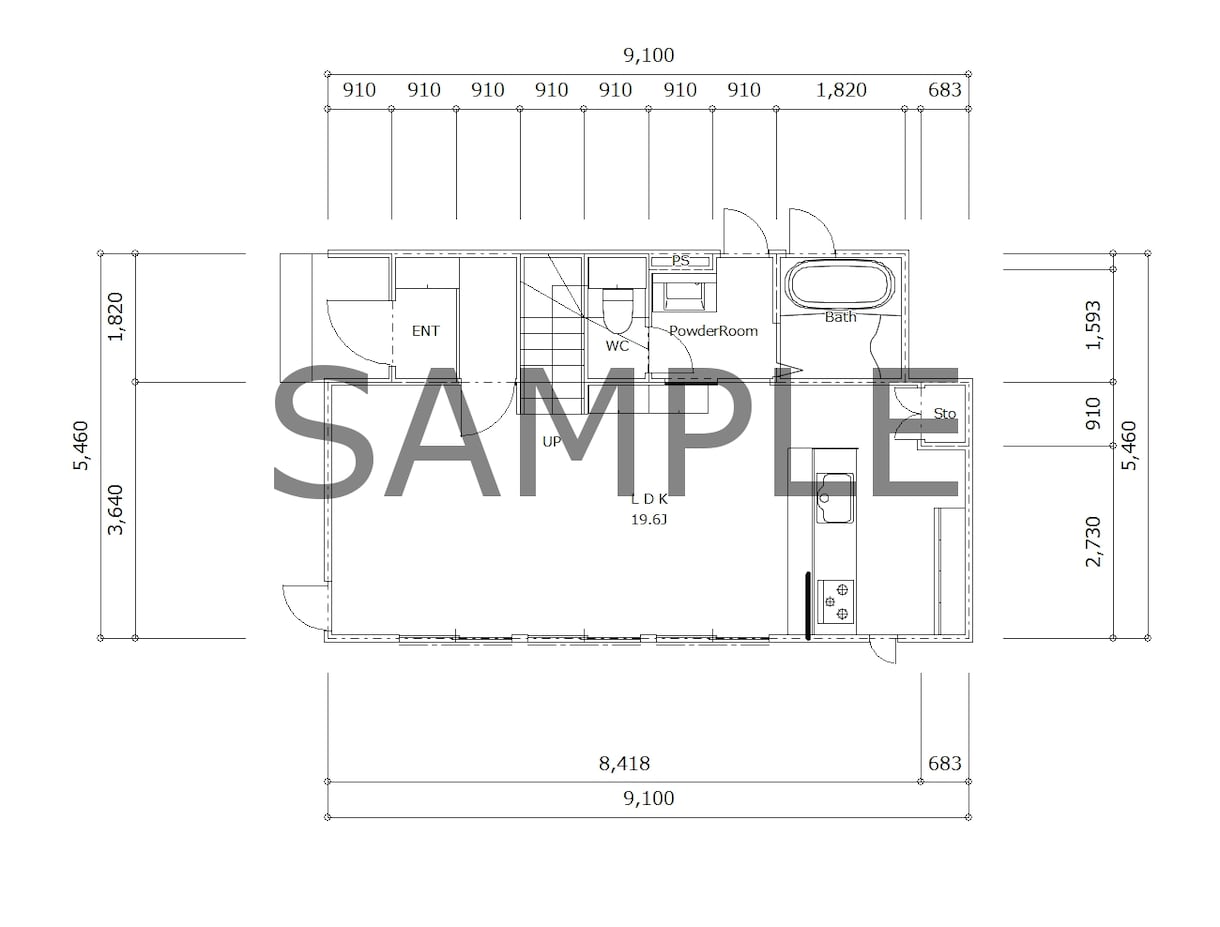 CAD図面作成（建築・家具等）いたします 実績30件まで限定で3000円/50㎡～図面書きます！ イメージ6