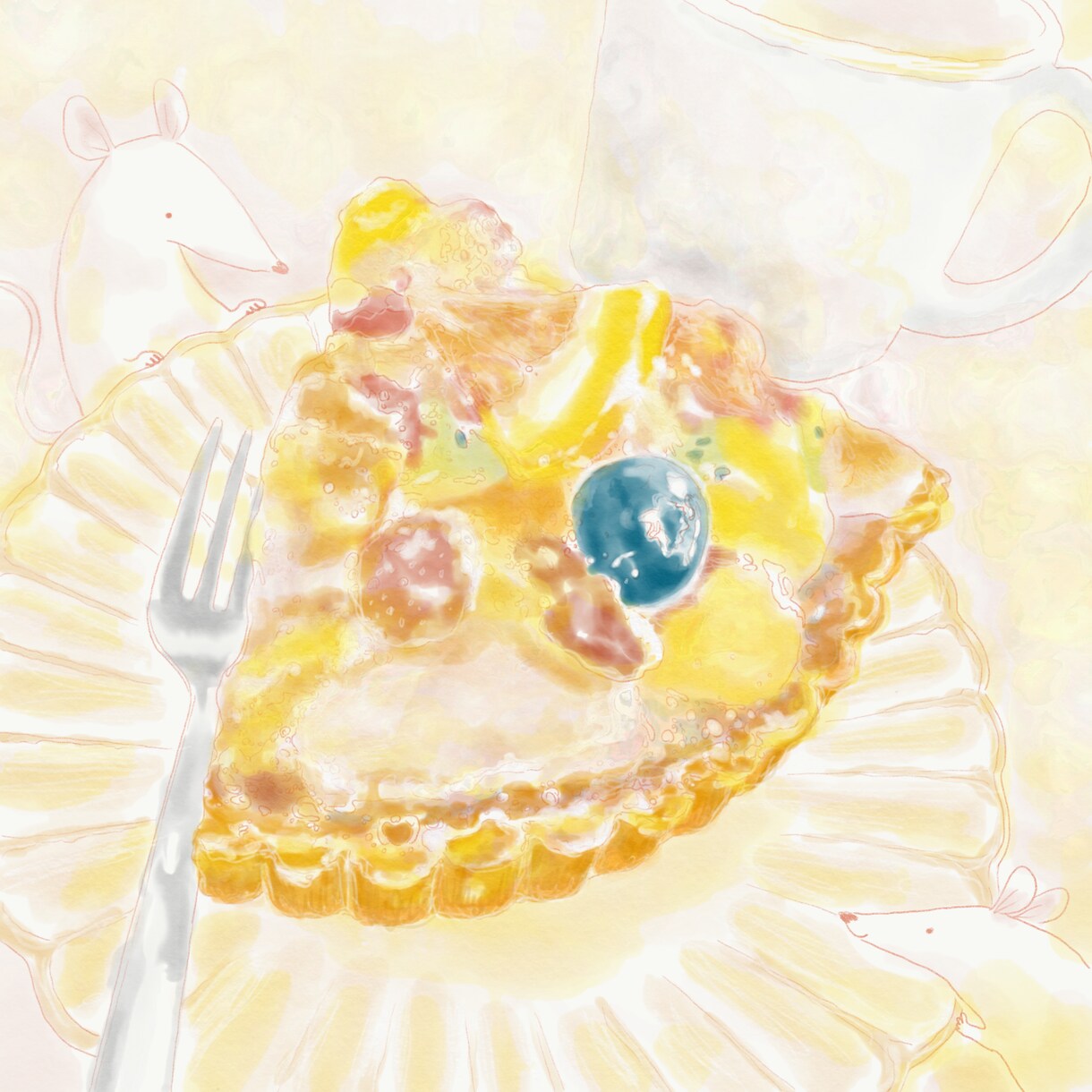 写真から優しい雰囲気のイラストを描きます 絵の中で動物が生活しているような絵本風のイラストに仕上げます イメージ3