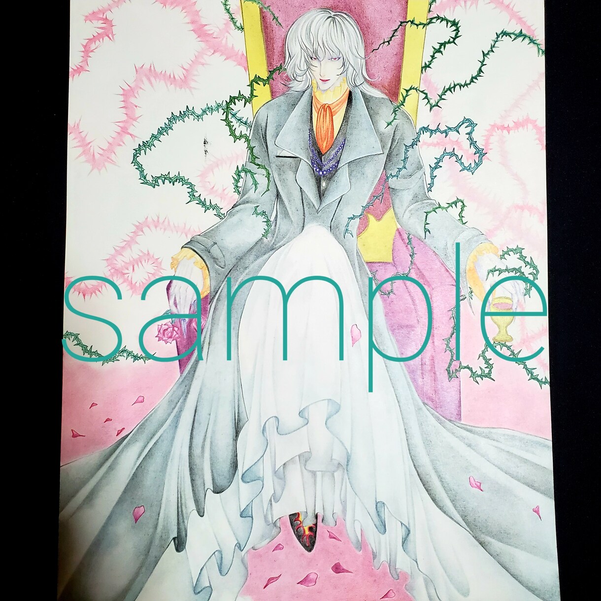 アナログイラスト、手描きイラスト描きます 完全オーダーメイドで、原画1点物になります。 イメージ3