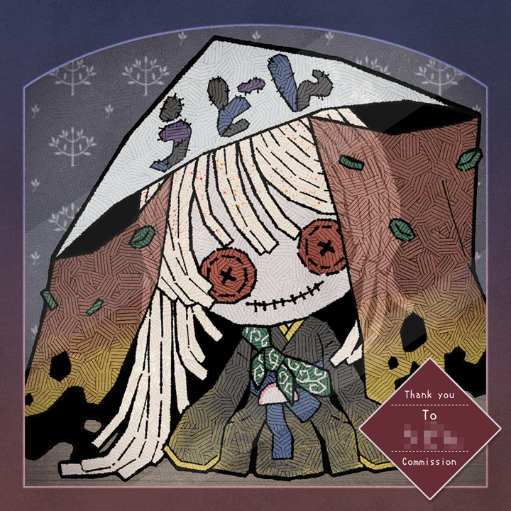 量産型/おすわり人形風ミニキャライラスト作成します 少しダークなミニキャライラストで、グッズ化にもおすすめです！ イメージ4