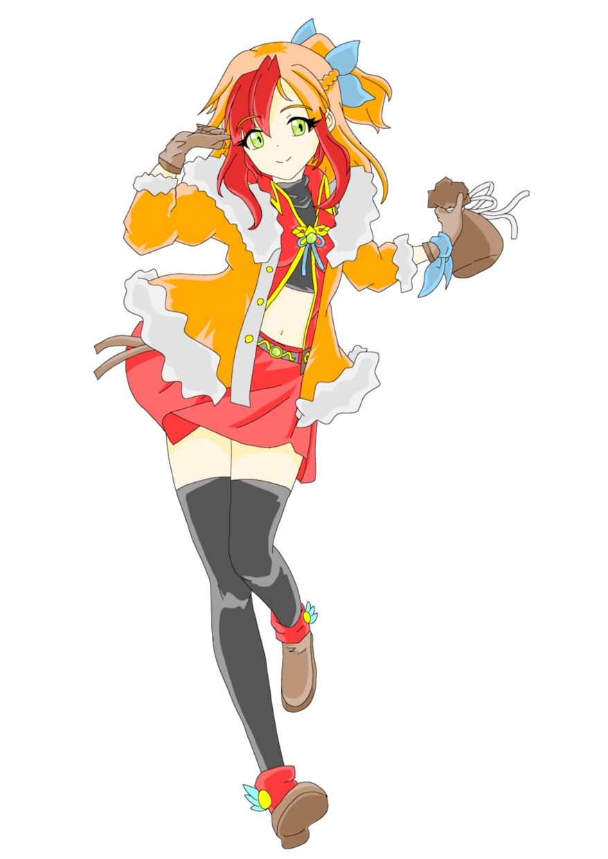 トレジャーハンターの女の子となっています トレジャーハンターにも盗賊にも可能な女の子のキャラデザです。 イメージ1