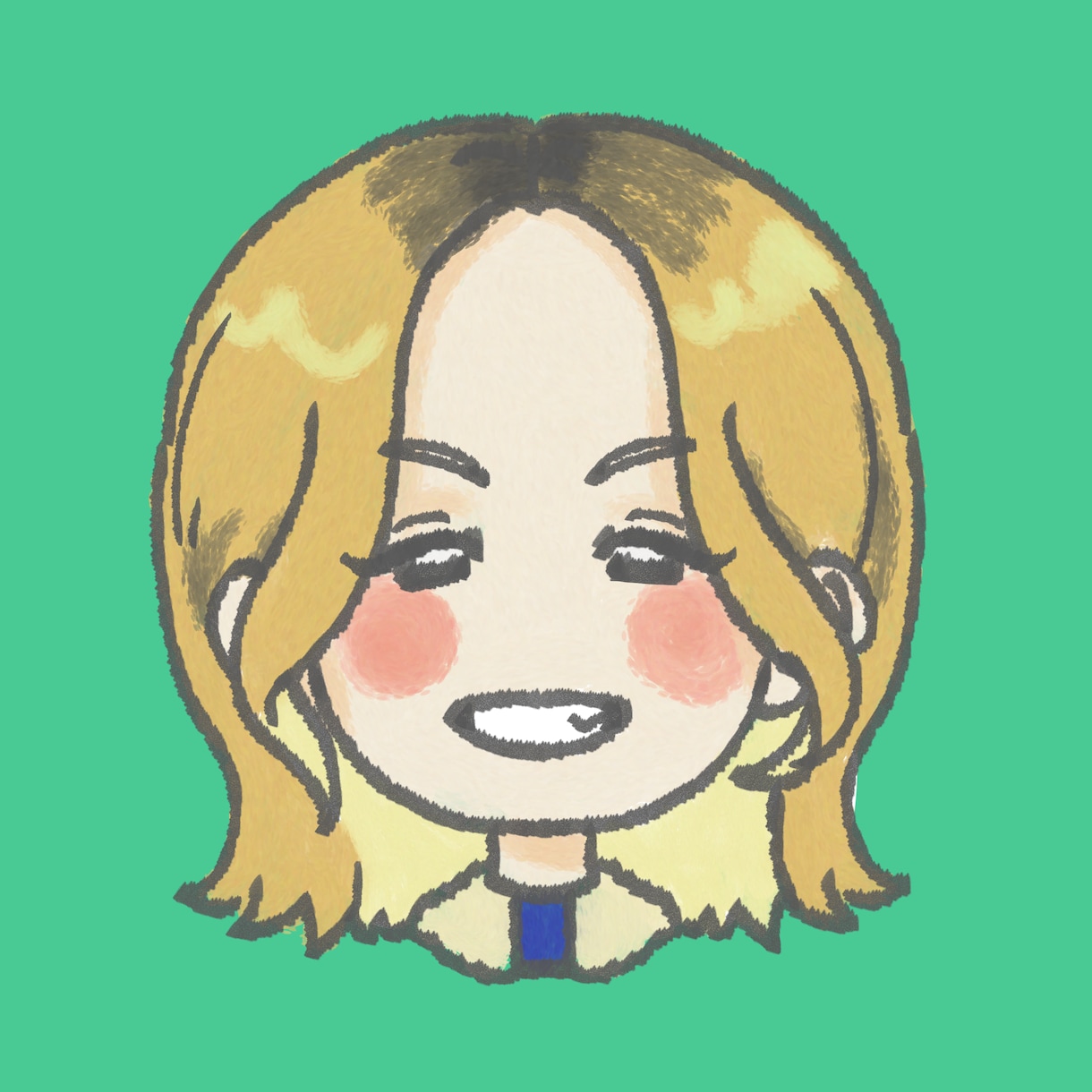 わかりやすい！ポップな手書き風似顔絵描きます 真正面の手書き風似顔絵を描きます！アイコンやプレゼントなどに イメージ3