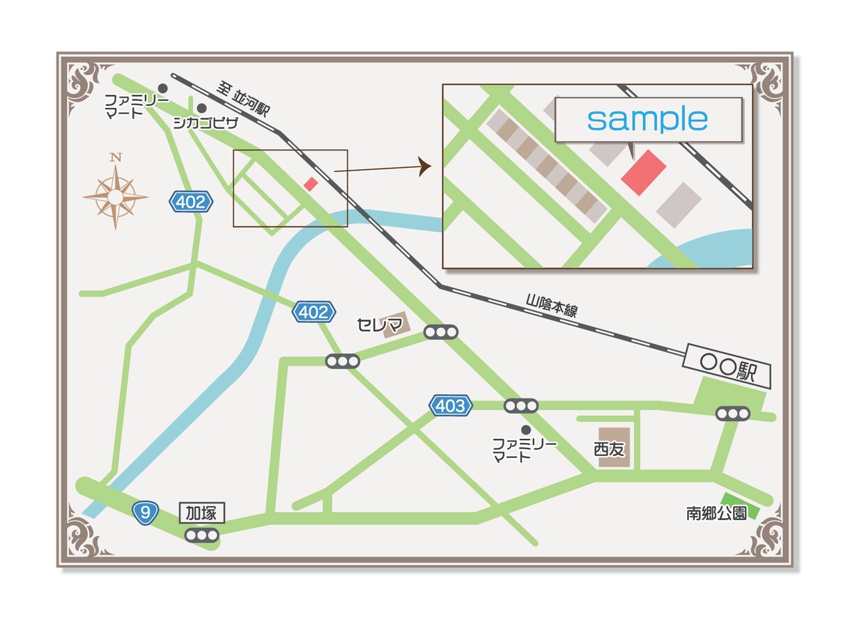 きれいな地図作成します 女性の方にご好評いただいてます イメージ4