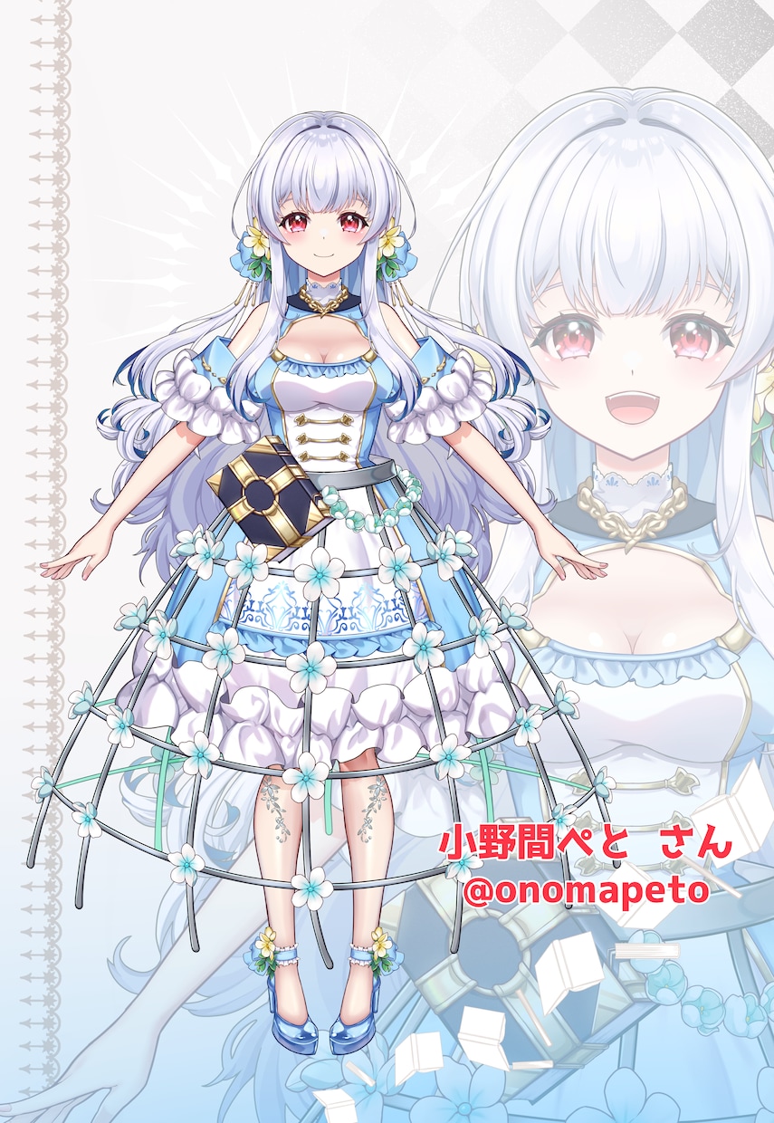Vtuberキャラデザ＆パーツ分けモデル制作します 唯一無二なキャラクター作成のお手伝いをさせてください イメージ2