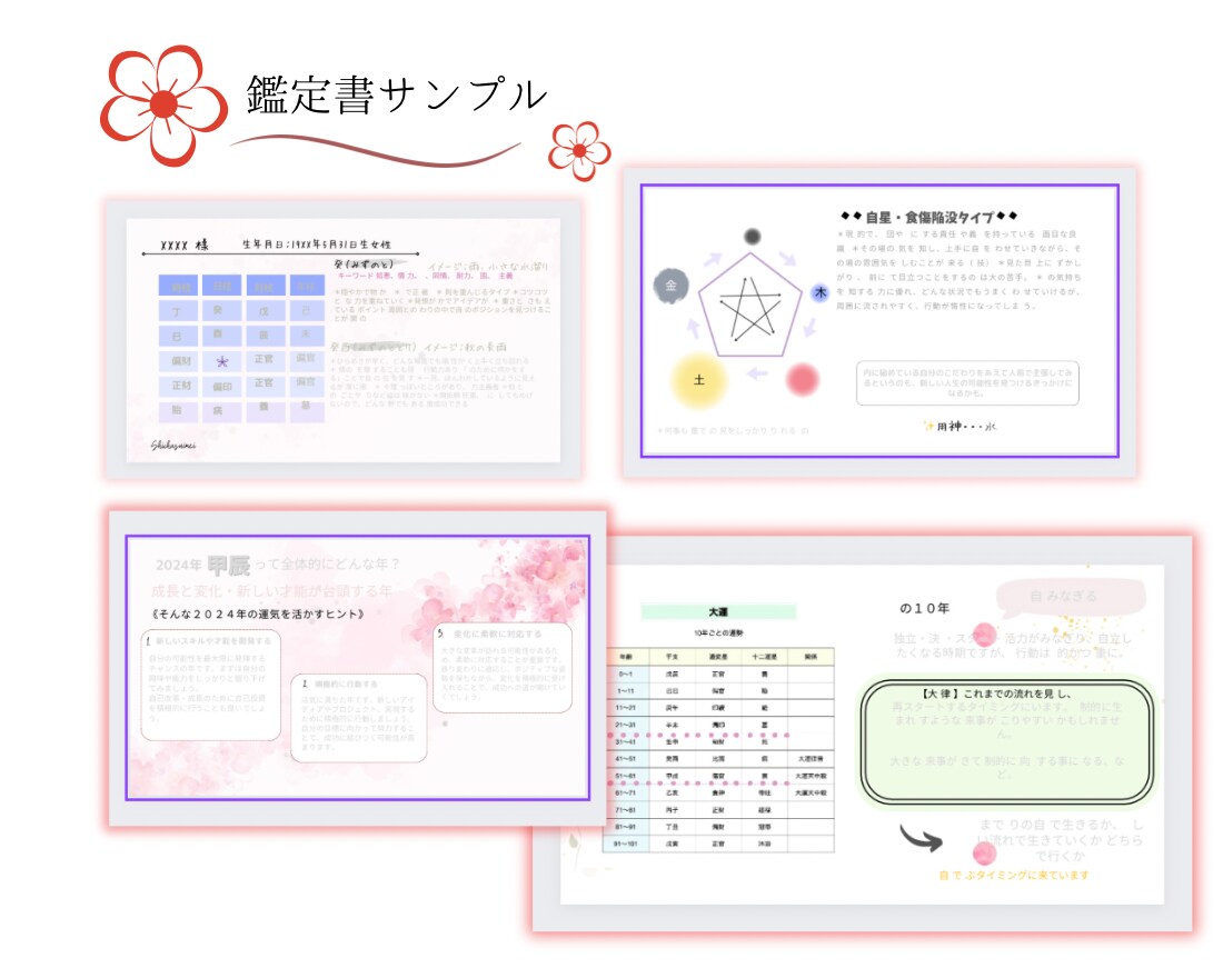 四柱推命鑑定❀心を込めて総合鑑定致します。ます あなたがあなたらしく輝くヒント✨をお届けします。 イメージ3